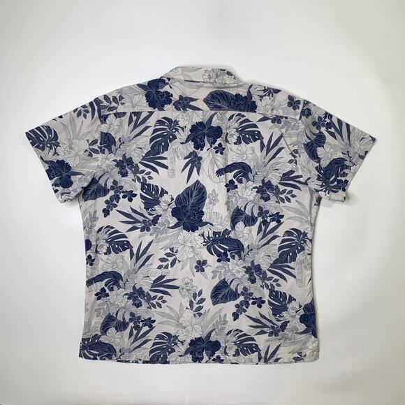 Tori Richard Shirt Mens 2XL Palmwave Floral Hawaiian Tropical Cotton Button Up - Picture 6 of 8